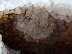Polished and Natural Malagasy Banded Agate Geode x 1 From Maintirano, Madagascar