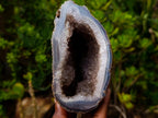 Polished and Natural Malagasy Banded Agate Geode x 1 From Maintirano, Madagascar