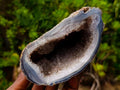 Polished and Natural Malagasy Banded Agate Geode x 1 From Maintirano, Madagascar