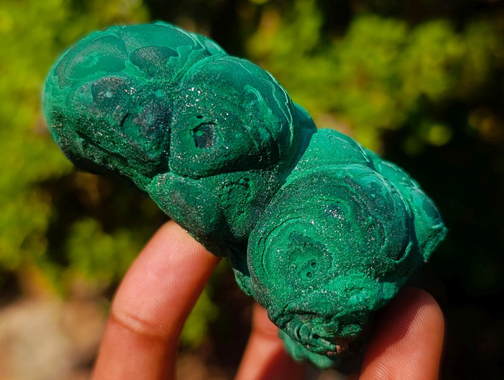 Natural Botryoidal “Kidney” Stalagmitic Crystalline Malachite Specimen x 1 From Kolwezi, Congo