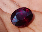 Polished Set of 3 Superb Raspberry Red Rhodolite Garnet Faceted Stones x 1 From Tiriri District, Tanzania