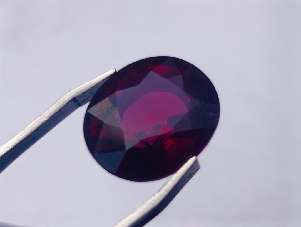 Polished Set of 3 Superb Raspberry Red Rhodolite Garnet Faceted Stones x 1 From Tiriri District, Tanzania
