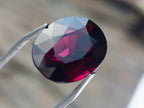 Polished Set of 3 Superb Raspberry Red Rhodolite Garnet Faceted Stones x 1 From Tiriri District, Tanzania