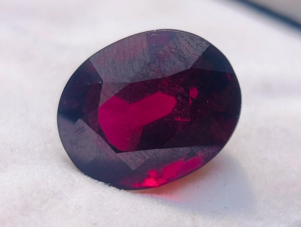 Polished Set of 3 Superb Raspberry Red Rhodolite Garnet Faceted Stones x 1 From Tiriri District, Tanzania