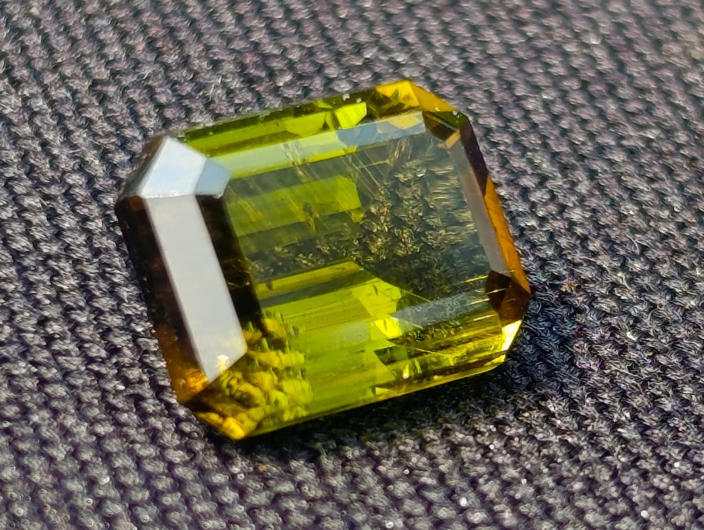 Polished 5 Carat Verdelite Tourmaline Octagonal Step Cut Faceted Gemstone x 1 From Mozambique