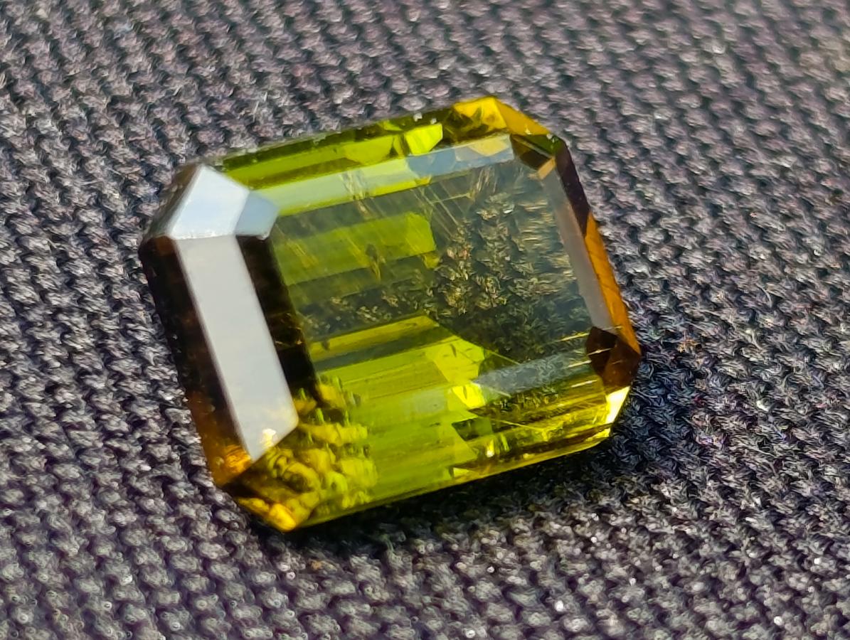 Polished 5 Carat Verdelite Tourmaline Octagonal Step Cut Faceted Gemstone x 1 From Mozambique