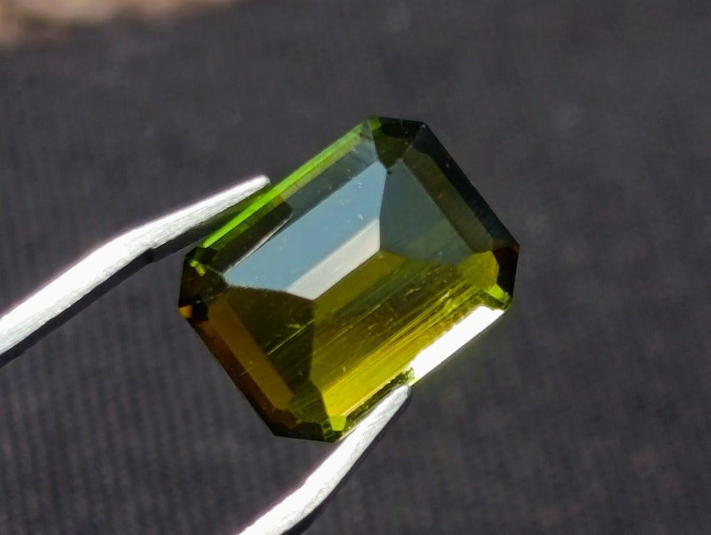Polished 5 Carat Verdelite Tourmaline Octagonal Step Cut Faceted Gemstone x 1 From Mozambique
