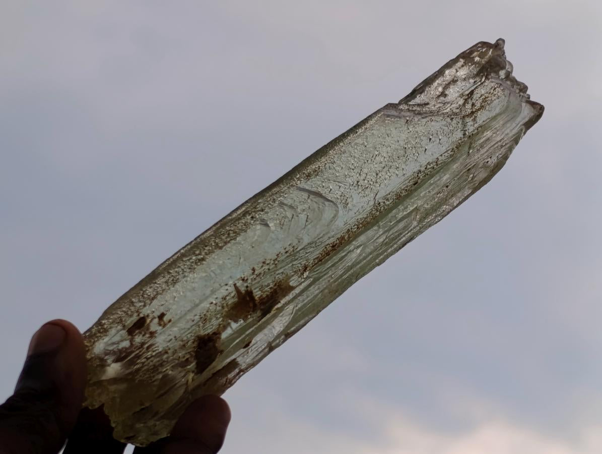 Natural 18.6 cm Yellow Triphane Yellow Spodumene Full Tabular Crystal x 1 From Kunar, Afghanistan