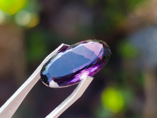 Polished Set of 3 Zambian Amethyst Faceted Stones x 1 From Zambia
