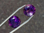 Polished Set of 3 Zambian Amethyst Faceted Stones x 1 From Zambia