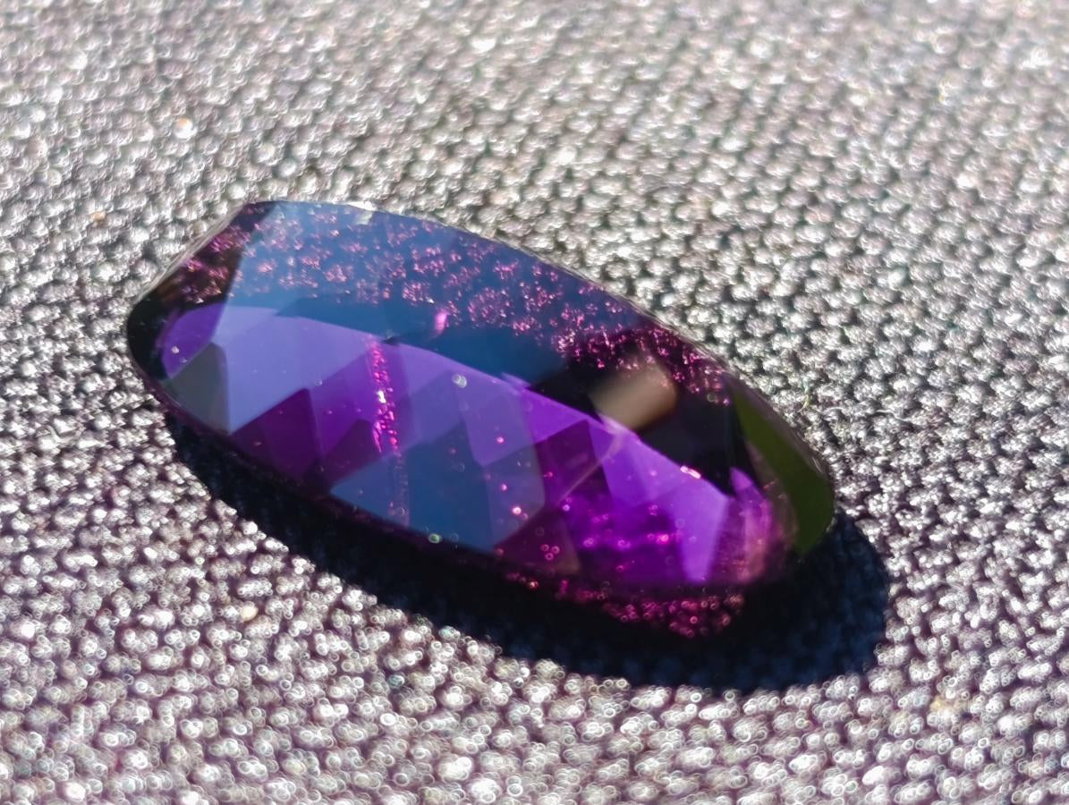 Polished Set of 3 Zambian Amethyst Faceted Stones x 1 From Zambia