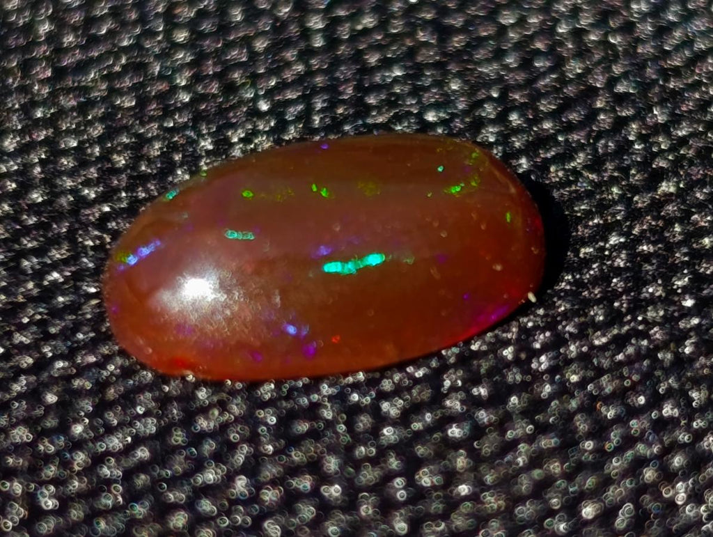 Polished Set of 3 Red Ethiopian Fire Opal Cabochons x 1 From Ethiopia