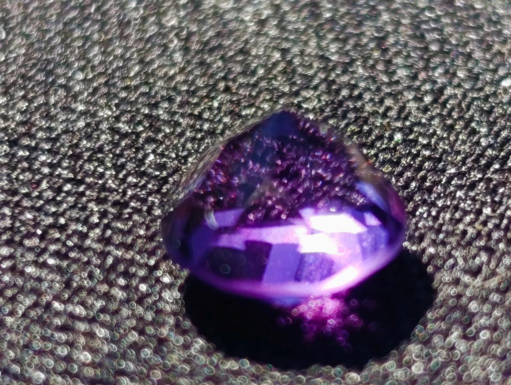 Polished Set of 3 Zambian Amethyst Faceted Stones x 1 From Zambia