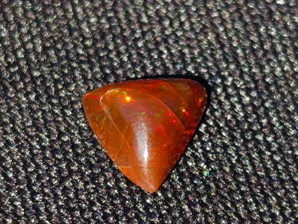 Polished Set of 3 Red Ethiopian Fire Opal Cabochons x 1 From Ethiopia