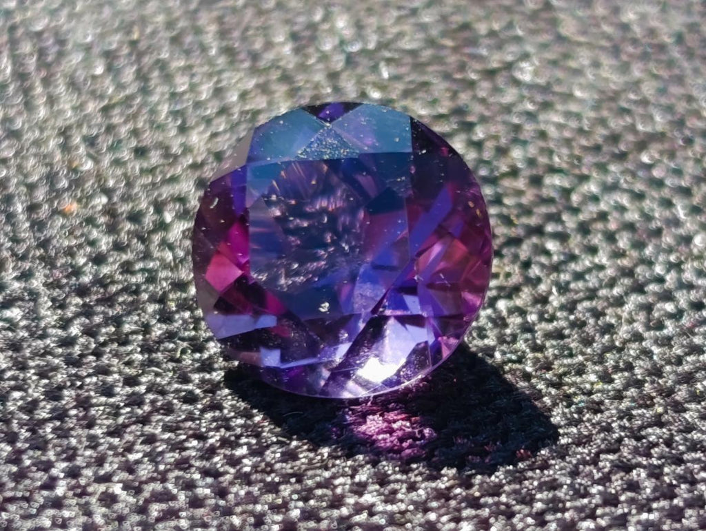 Polished Set of 3 Zambian Amethyst Faceted Stones x 1 From Zambia