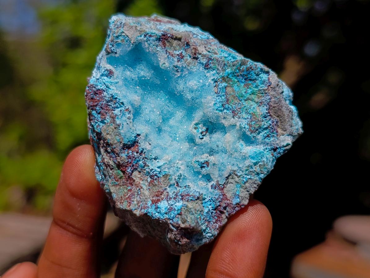 Natural Mixed Set of 6 African Minerals in a Wooden Display Box x 1 From Southern Africa