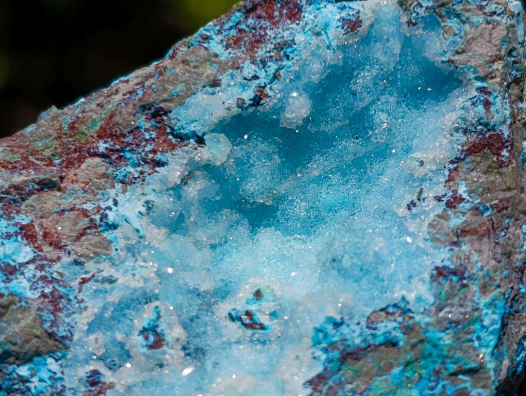Natural Mixed Set of 6 African Minerals in a Wooden Display Box x 1 From Southern Africa