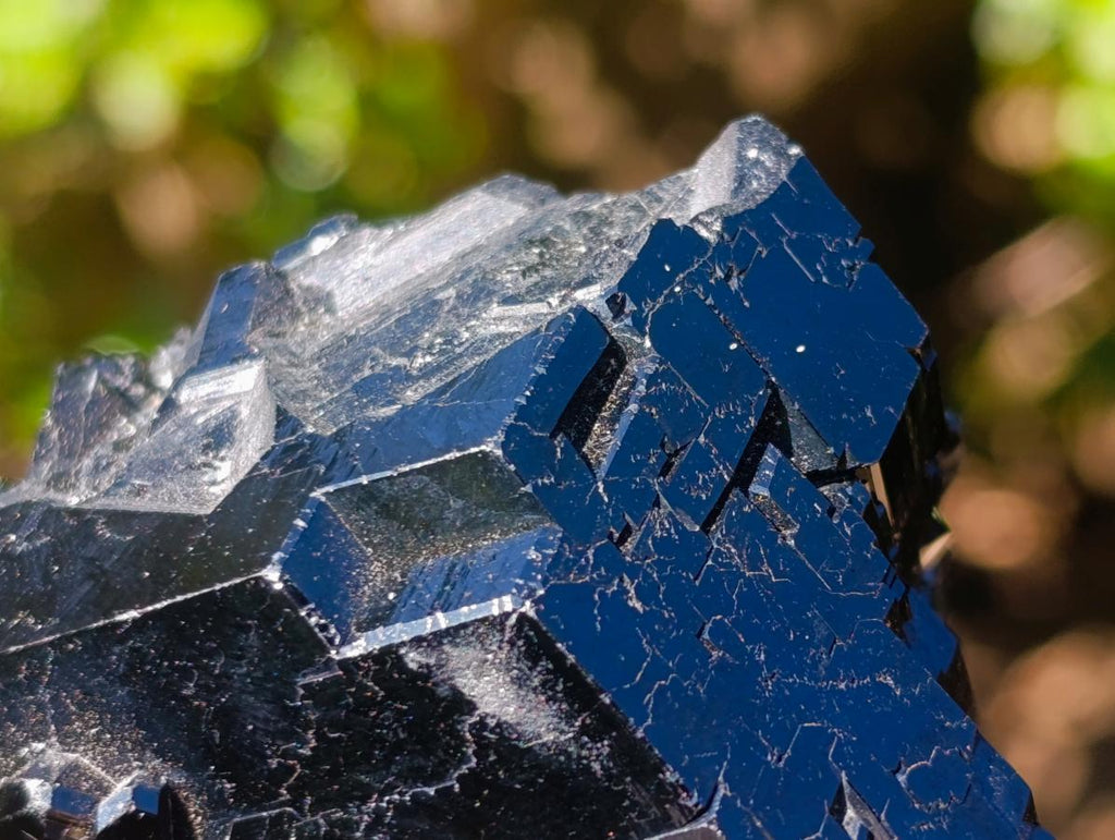 Natural Mirror Shiny Black “Mercedes Star” Schorl Black Tourmaline Single Crystal x 1 From Erongo, Namibia