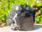 Natural Mirror Shiny Black “Mercedes Star” Schorl Black Tourmaline Single Crystal x 1 From Erongo, Namibia