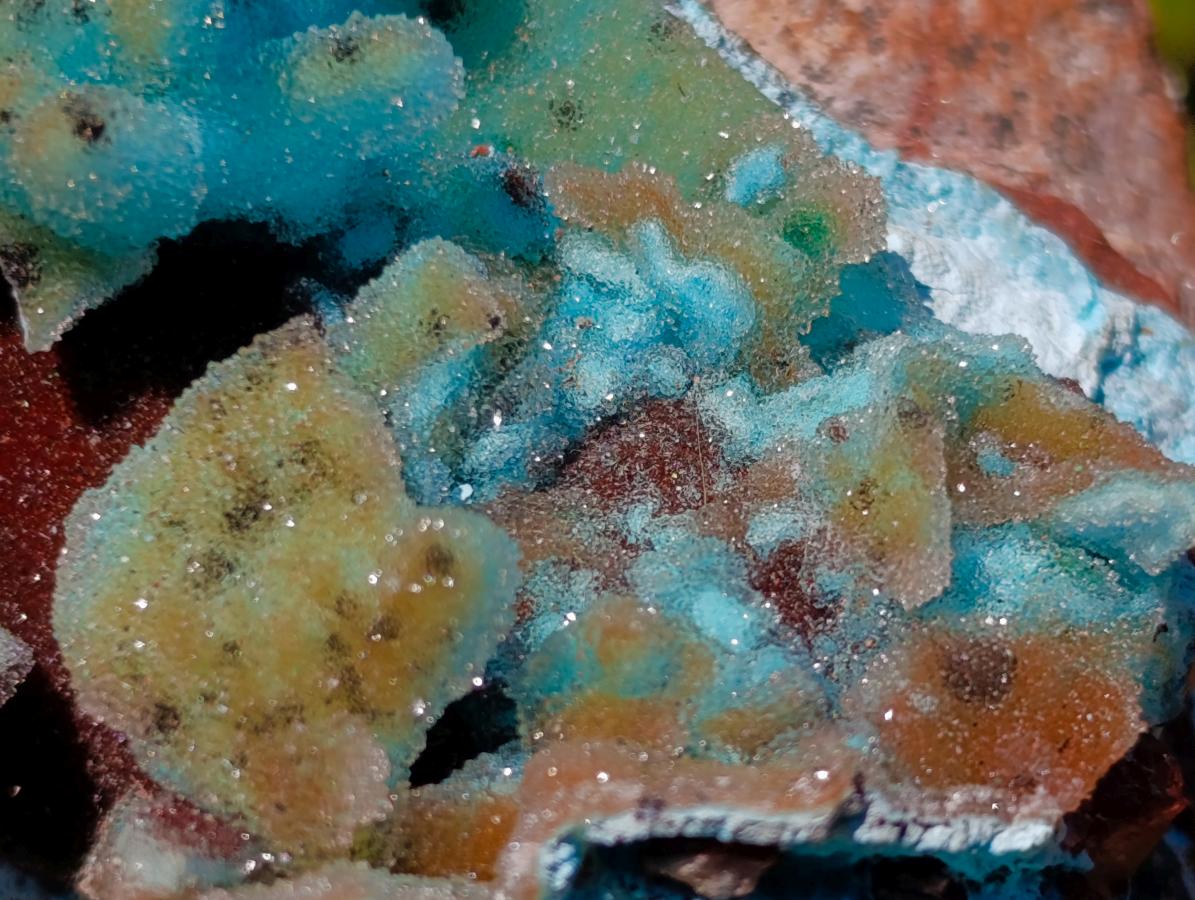 Natural Stalagmitic Drusy Coated Chrysocolla Pseudomorph Specimen x 1 from  Lupoto Mine, Congo