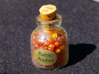 Polished Set of 3 Fossil Baltic Amber Carved Buddha with 2 Mini Jars of Polished Amber x 1  From Poland
