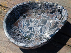 Polished Large Merlinite Gabbro Egg Shaped Bowl x 1 From Ambatondrazaka, Madagascar
