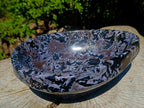 Polished Large Merlinite Gabbro Egg Shaped Bowl x 1 From Ambatondrazaka, Madagascar