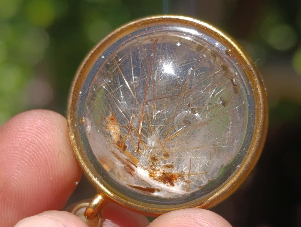 Hand Made Rutilated Quartz Necklace with Antique Fittings - Sold Per Piece - From Madagascar