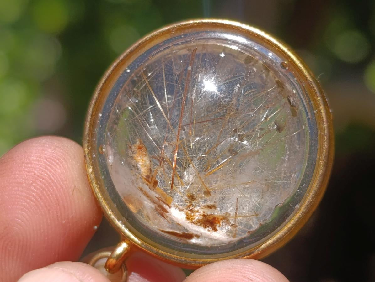 Hand Made Rutilated Quartz Necklace with Antique Fittings - Sold Per Piece - From Madagascar