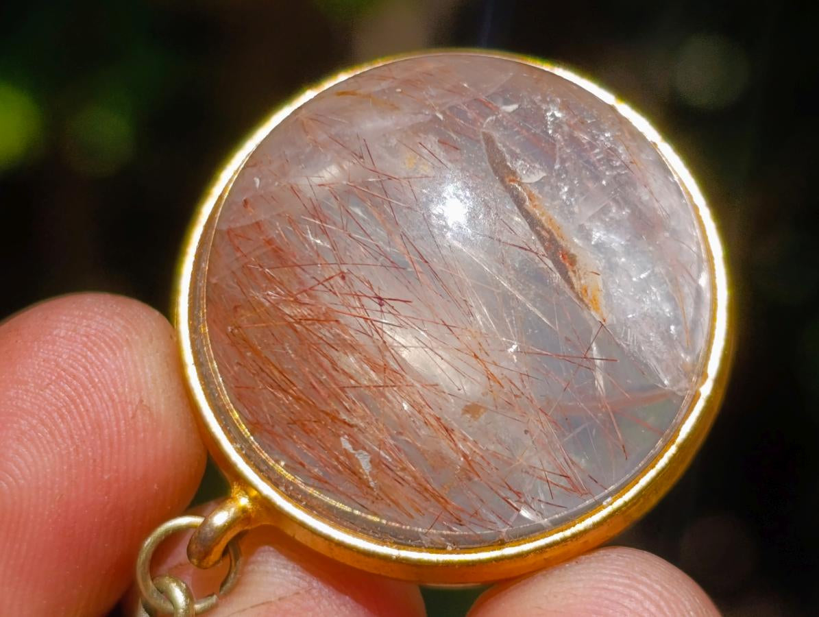 Hand Made Rutilated Quartz Necklace with Antique Fittings - Sold Per Piece - From Madagascar
