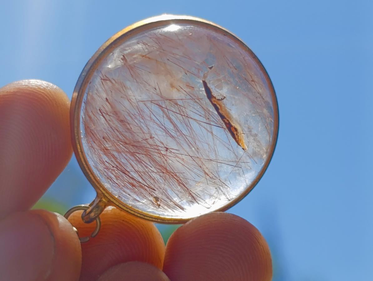 Hand Made Rutilated Quartz Necklace with Antique Fittings - Sold Per Piece - From Madagascar