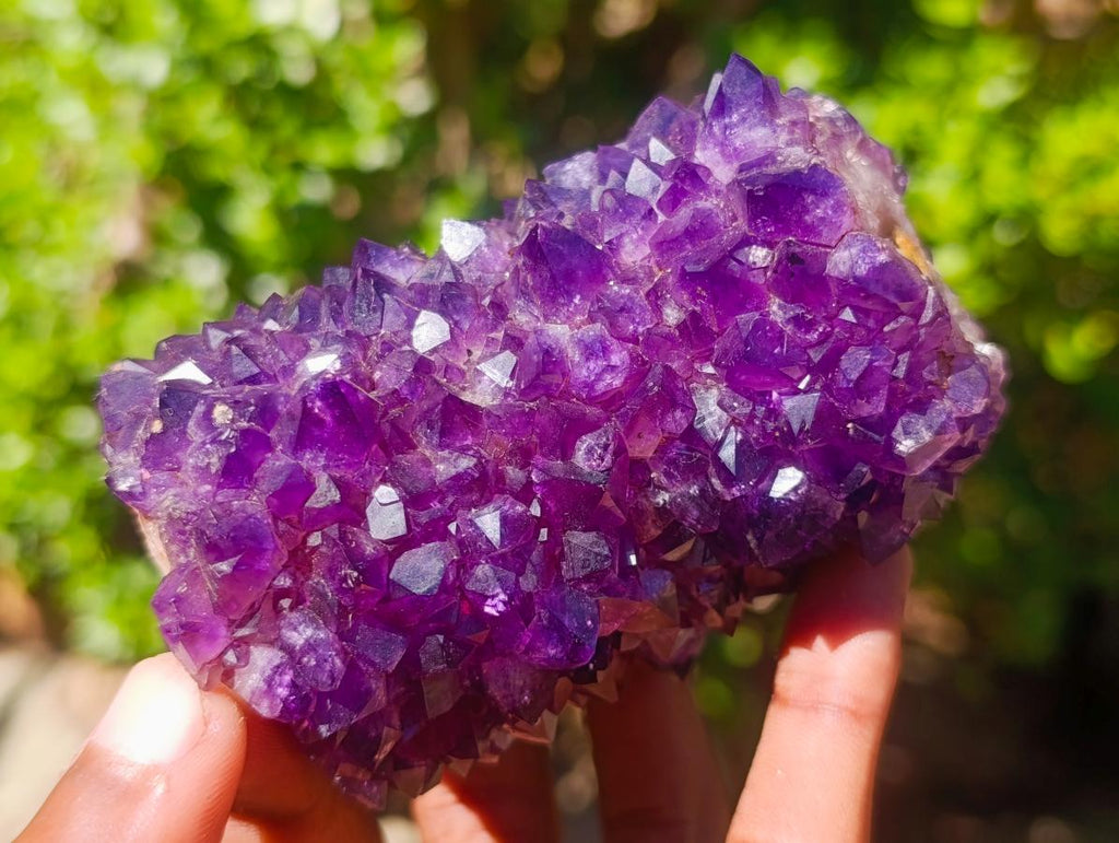 Hand Made and Natural Ultra Rare Amethyst Stalactite Inside of an Ostrich Faberge Egg  x 1 From South Africa