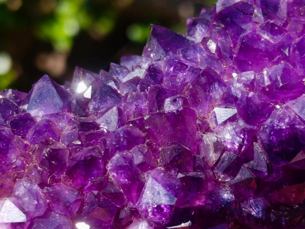 Hand Made and Natural Ultra Rare Amethyst Stalactite Inside of an Ostrich Faberge Egg  x 1 From South Africa