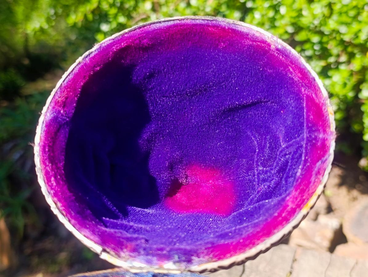 Hand Made and Natural Ultra Rare Amethyst Stalactite Inside of an Ostrich Faberge Egg  x 1 From South Africa