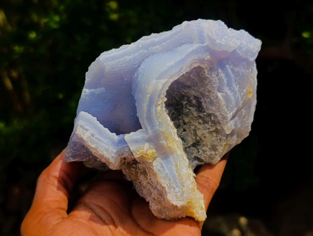 Natural Etched Blue Chalcedony Vug Specimen x 1 From Nsanje, Malawi