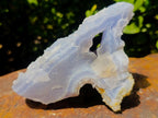 Natural Etched Blue Chalcedony Vug Specimen x 1 From Nsanje, Malawi
