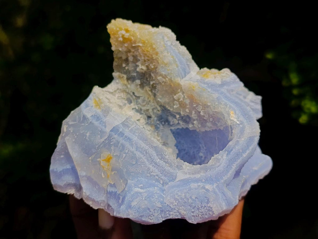 Natural Etched Blue Chalcedony Vug Specimen x 1 From Nsanje, Malawi
