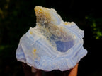 Natural Etched Blue Chalcedony Vug Specimen x 1 From Nsanje, Malawi