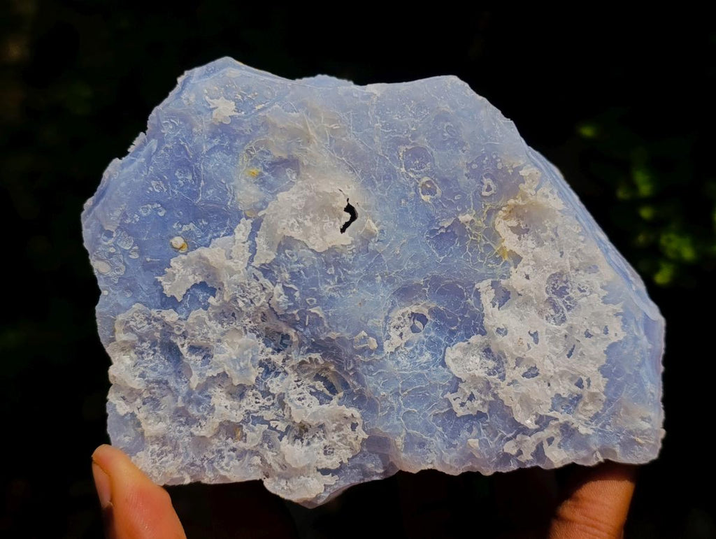Natural Etched Blue Chalcedony Vug Specimen x 1 From Nsanje, Malawi