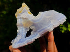 Natural Etched Blue Chalcedony Vug Specimen x 1 From Nsanje, Malawi
