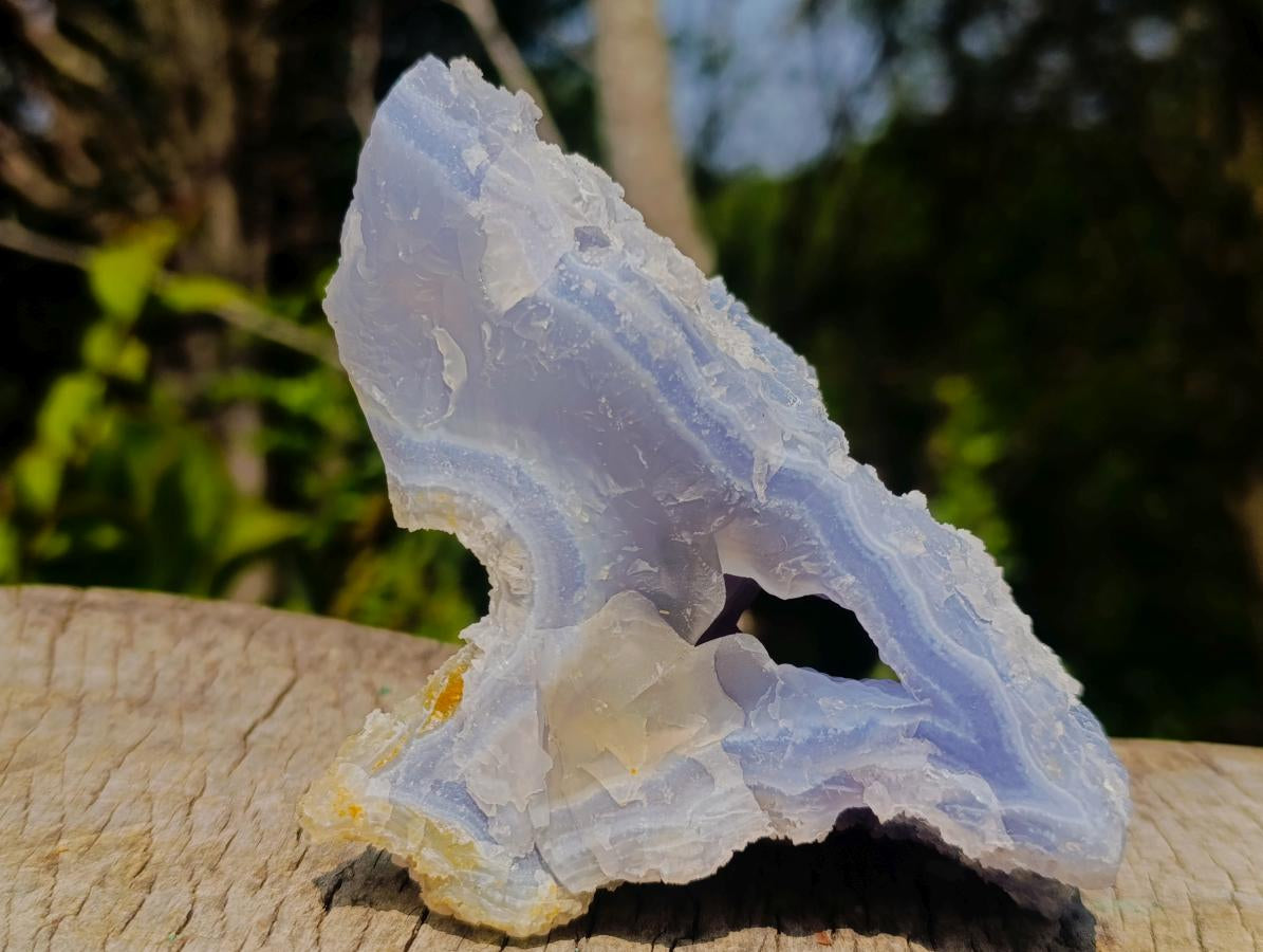 Natural Etched Blue Chalcedony Vug Specimen x 1 From Nsanje, Malawi