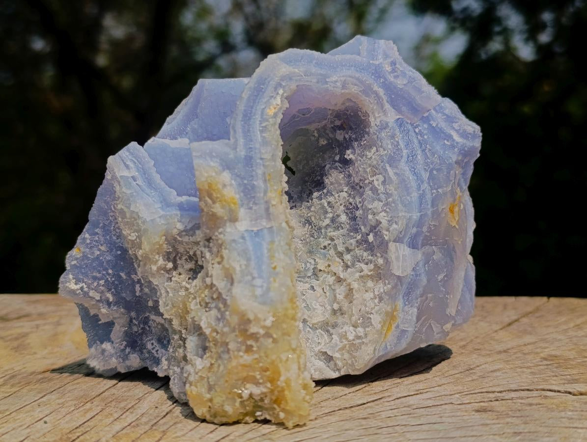 Natural Etched Blue Chalcedony Vug Specimen x 1 From Nsanje, Malawi