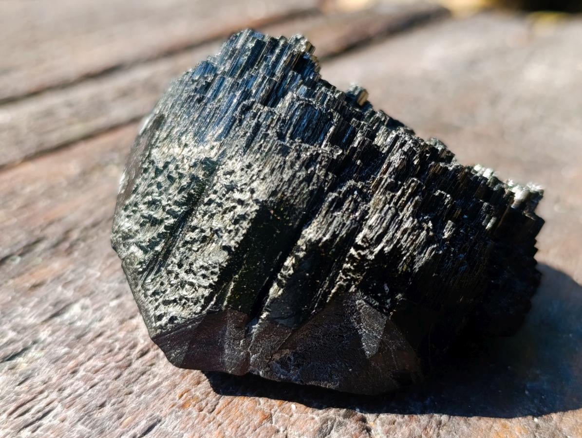 Natural Foitite in Black Tourmaline Crystal Specimen x 1 From Erongo, Namibia