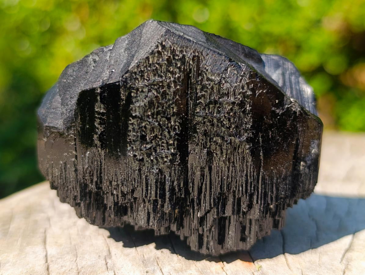 Natural Foitite in Black Tourmaline Crystal Specimen x 1 From Erongo, Namibia