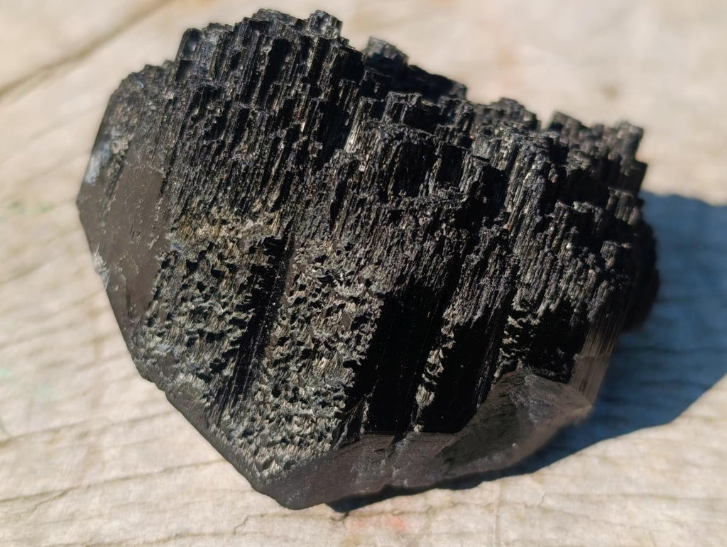 Natural Foitite in Black Tourmaline Crystal Specimen x 1 From Erongo, Namibia