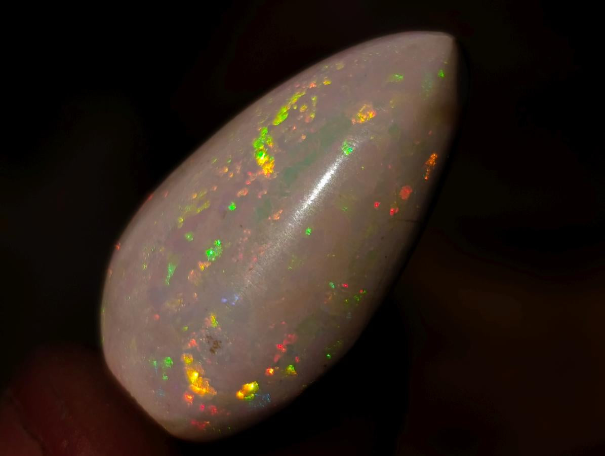 Polished Premium Ethiopian Hydrophane Opal Cabochon x 1 From Welo, Ethiopia