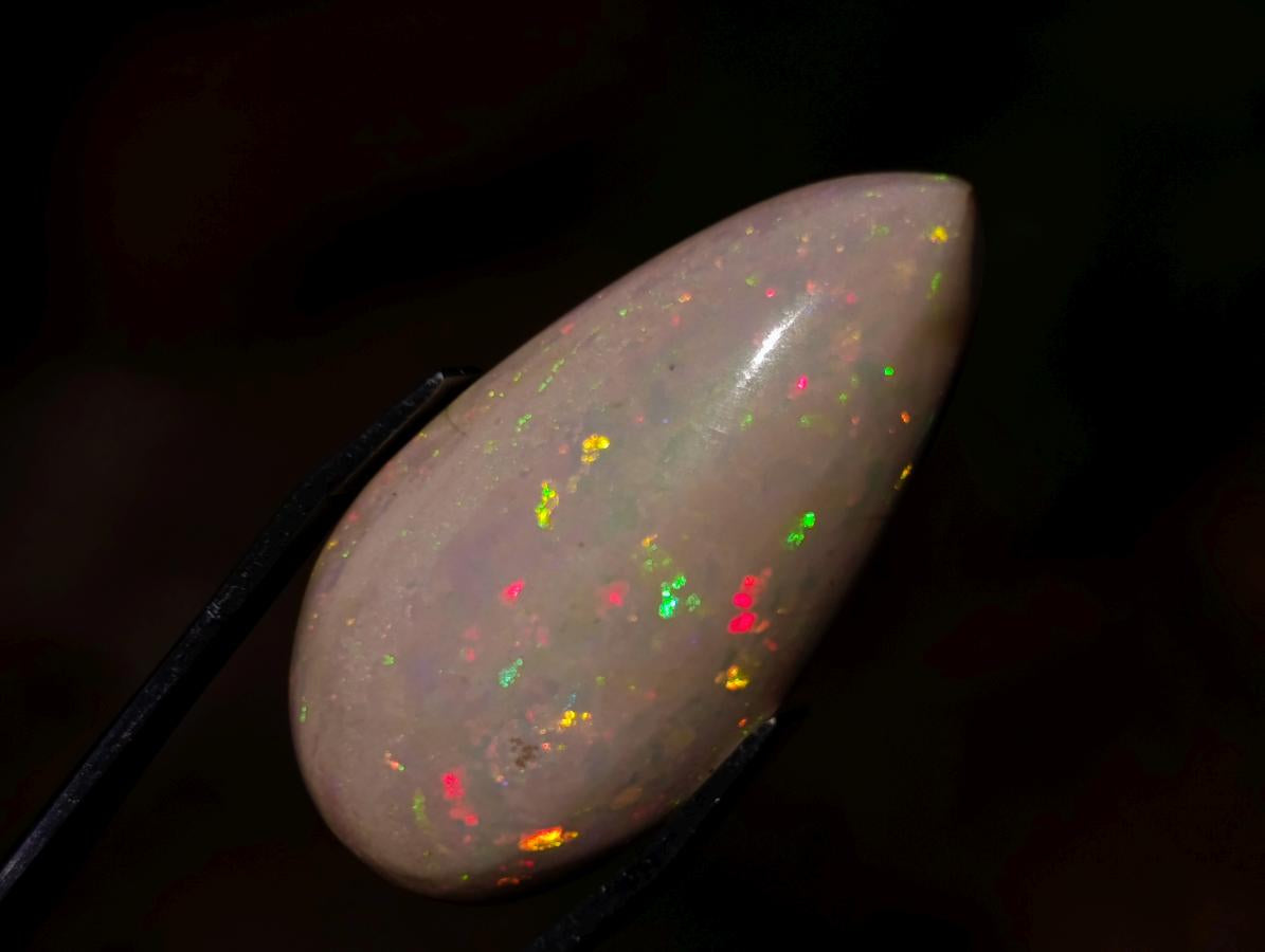 Polished Premium Ethiopian Hydrophane Opal Cabochon x 1 From Welo, Ethiopia