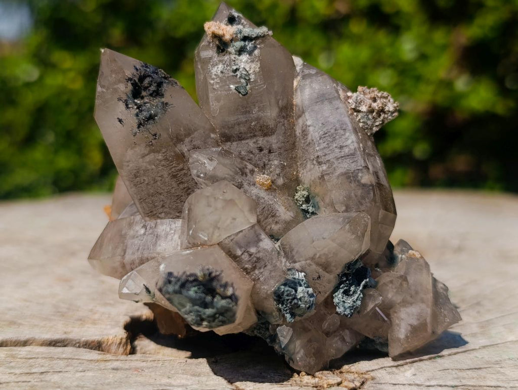 Natural Perfect Erongo Mountain Smokey Quartz Cluster with Double Terminated Crystals x 1 From Erongo, Namibia