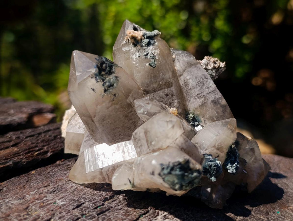 Natural Perfect Erongo Mountain Smokey Quartz Cluster with Double Terminated Crystals x 1 From Erongo, Namibia