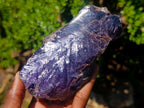 Polished One Side Silver Leaf Lepidolite with Actual Silver Mica Leaf Pattern x 1 From Zimbabwe
